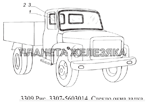 Стекло окна задка ГАЗ-3309 (Евро 2)